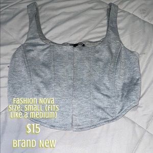 Grey Fashion Nova Top